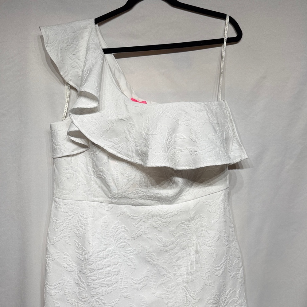 Lilly Pulitzer Kipton Romper Resort White Pineapple Pucker Jacquard NEW Size 16 - Picture 5 of 13